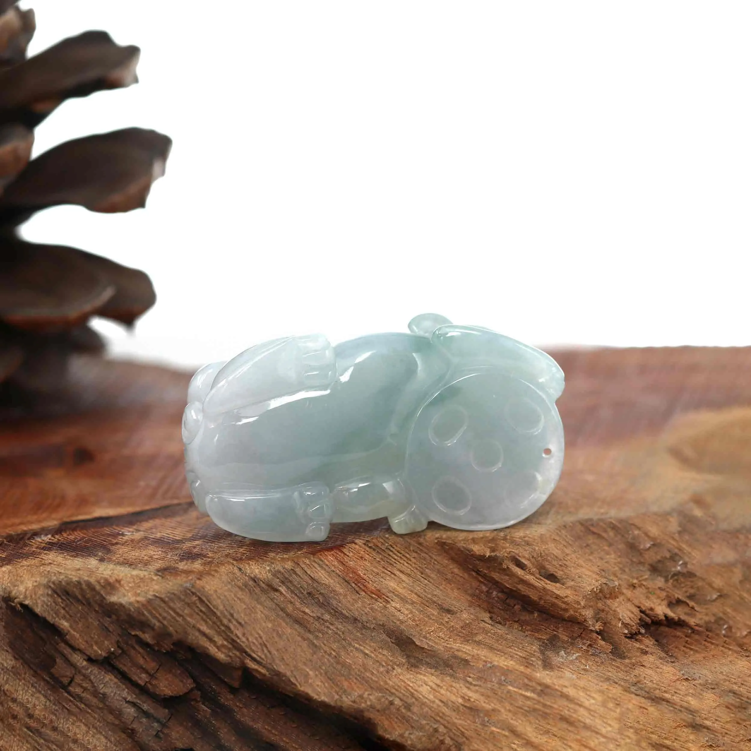 Genuine Burmese Ice Jadeite Jade PiXiu Pendant Necklace