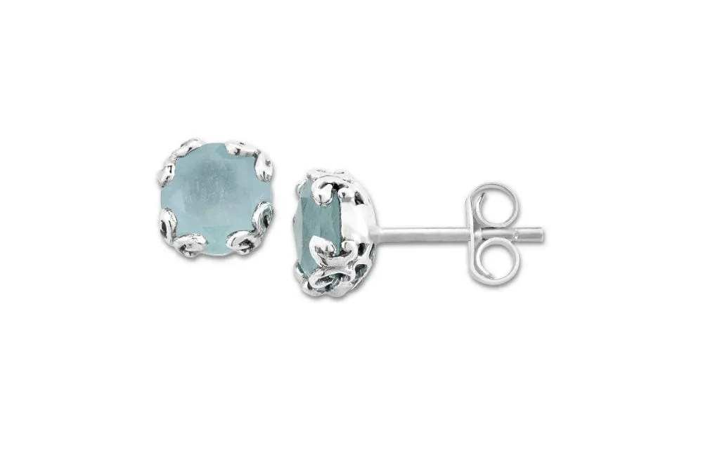 Genuine Sterling Silver Samuel B. Birthstone Glow Stud Earrings