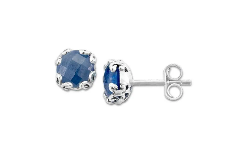 Genuine Sterling Silver Samuel B. Birthstone Glow Stud Earrings