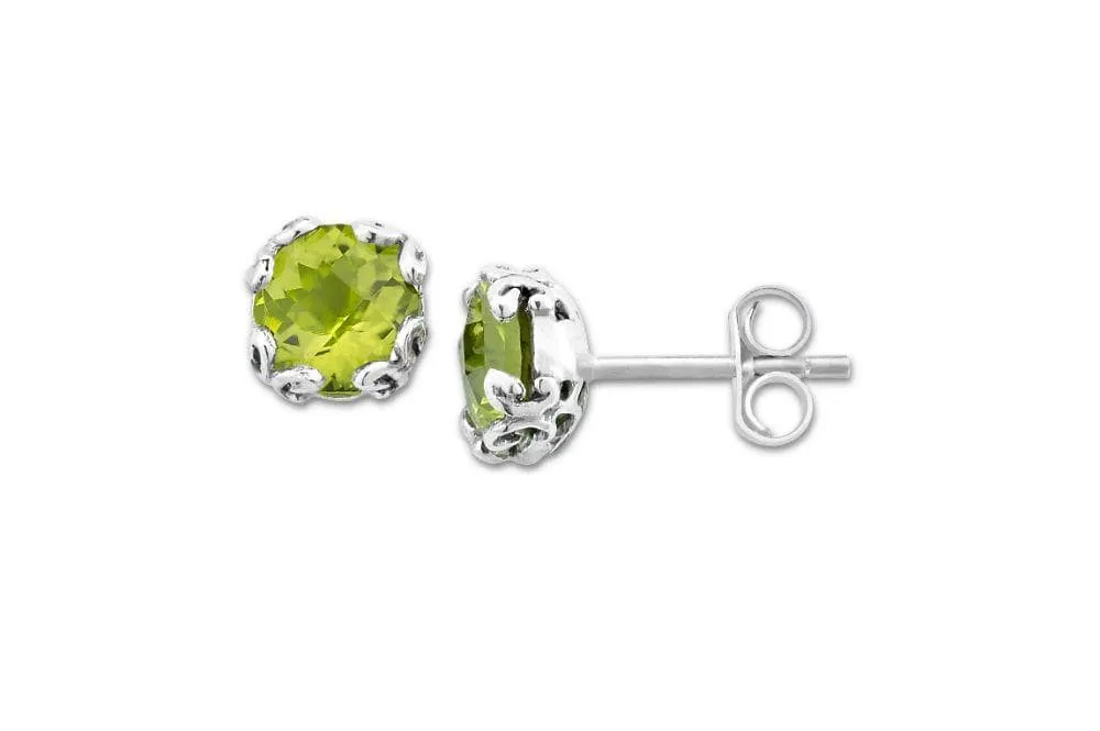 Genuine Sterling Silver Samuel B. Birthstone Glow Stud Earrings