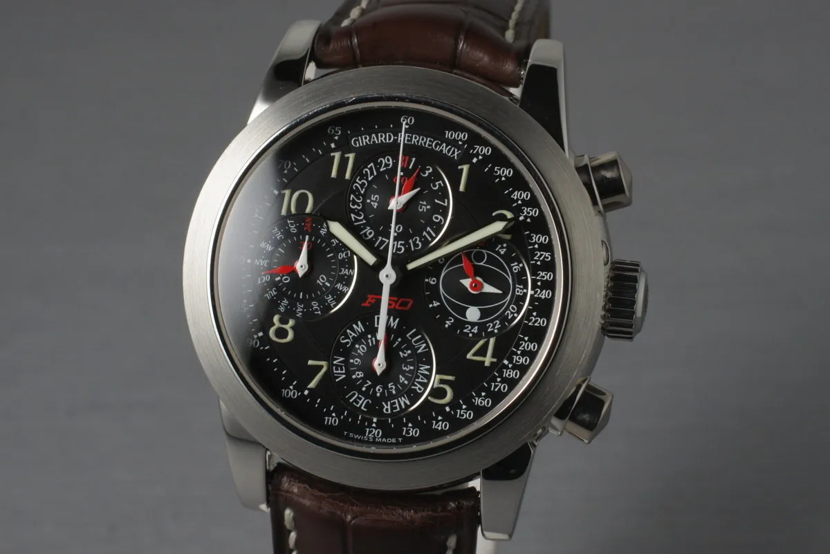 Girard-Perregaux F50 9025 Perpetual Calendar Chronograph with Box and Papers