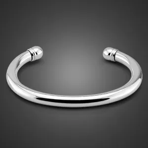 Glossy Bracelet Silver Plated Platinum U Shape Simple Bracelet