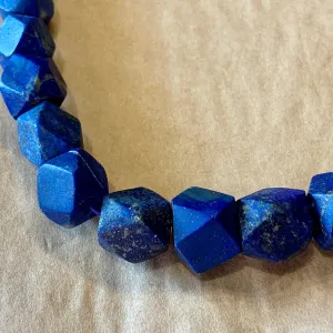 Graduated Afghan Lapis Cornerless Cubes