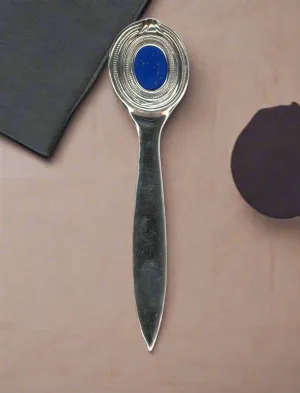 Greek Sterling Silver Letter Opener with Lapis Lazuli (PC-06)