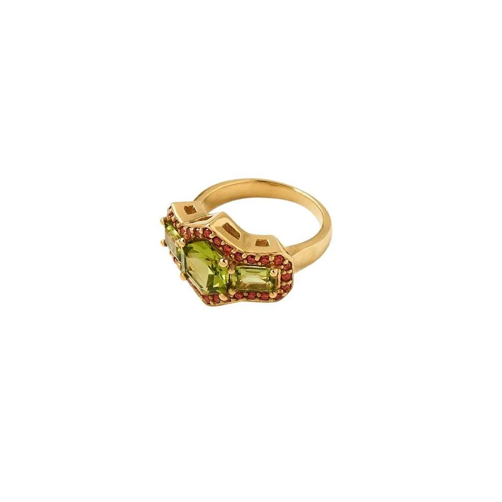 Green Goddess Cocktail Ring