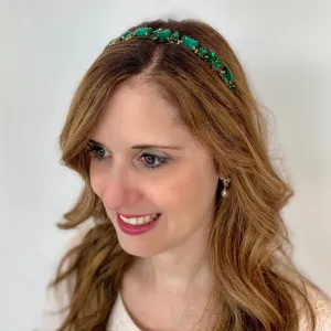 Green Sparkly Headband Wedding Guest Hair Band