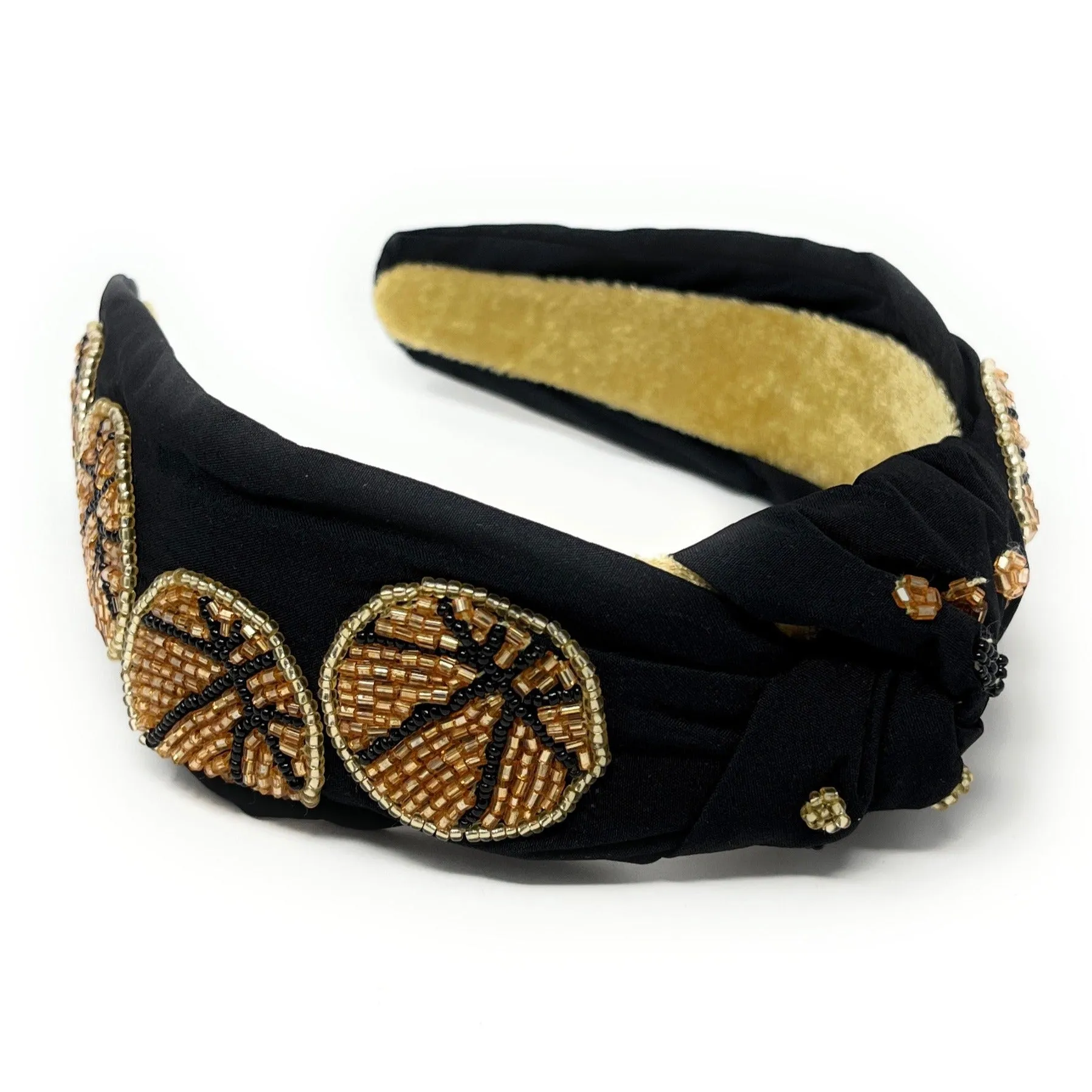 Hand Beaded Basketball Knot Headband