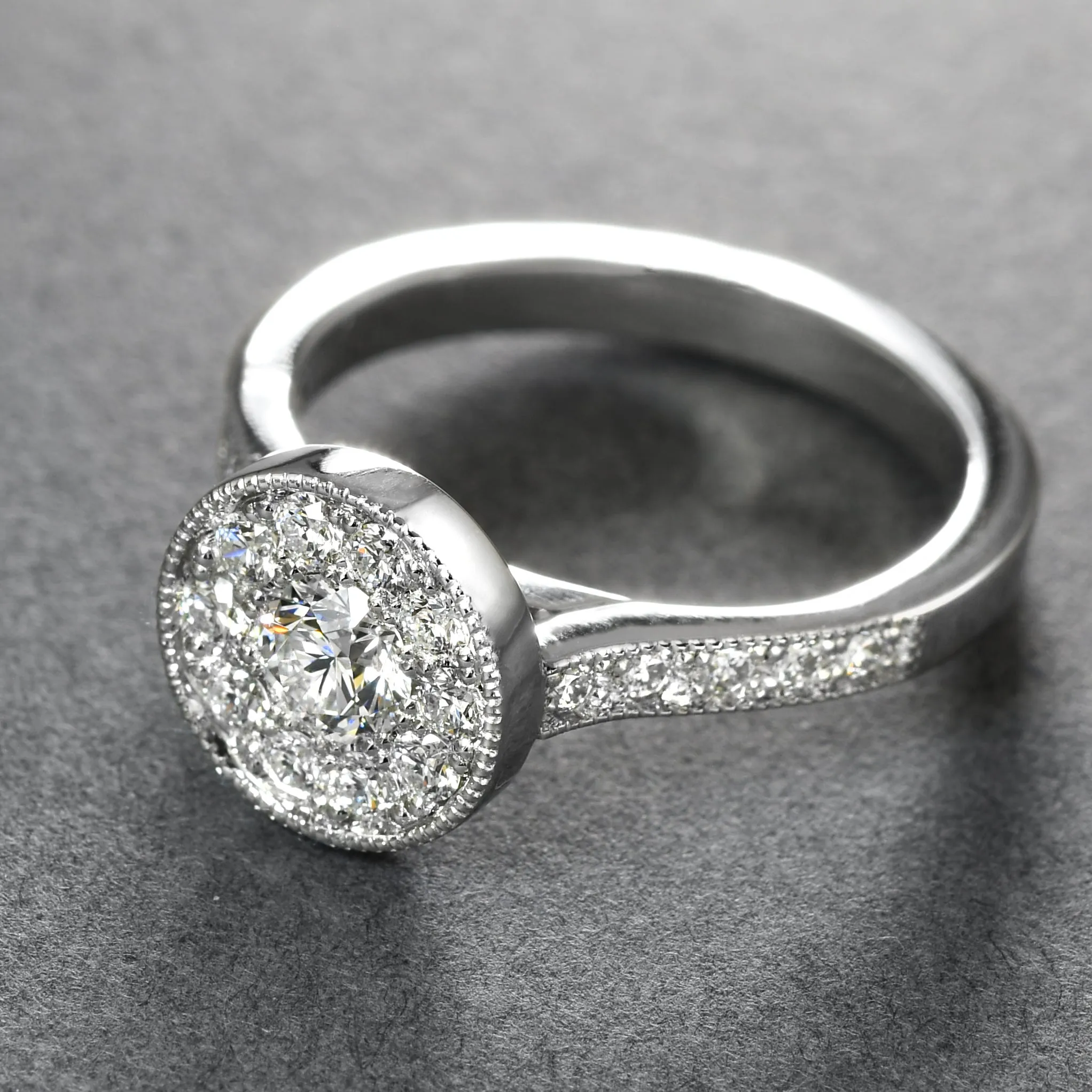 Handmade Diamond Ring In Platinum