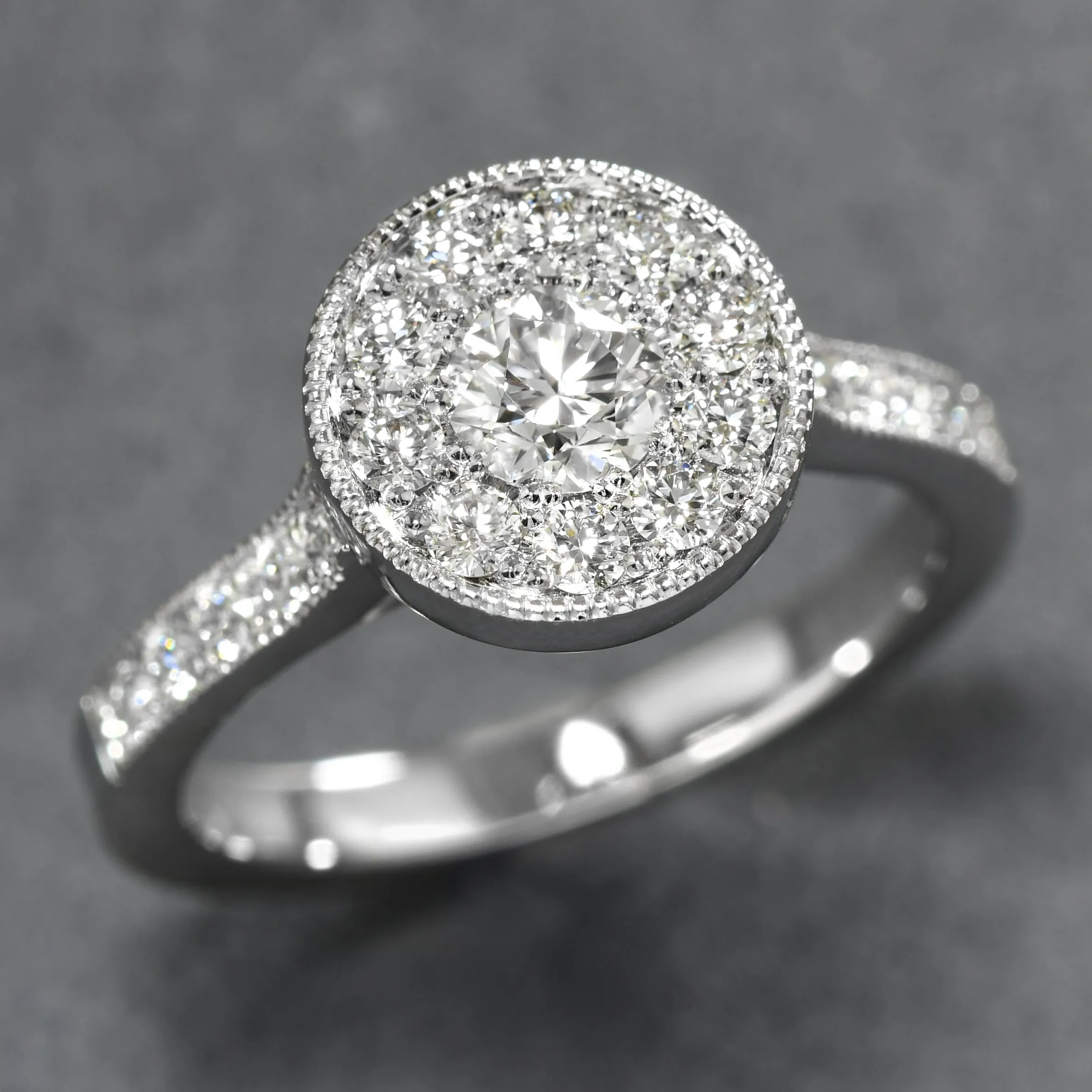 Handmade Diamond Ring In Platinum