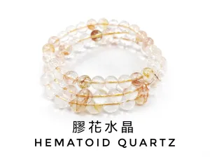 Hematoid quartz, Bracelet, Single-Loop Elastic | 膠花水晶 (入門), 單圈手鏈