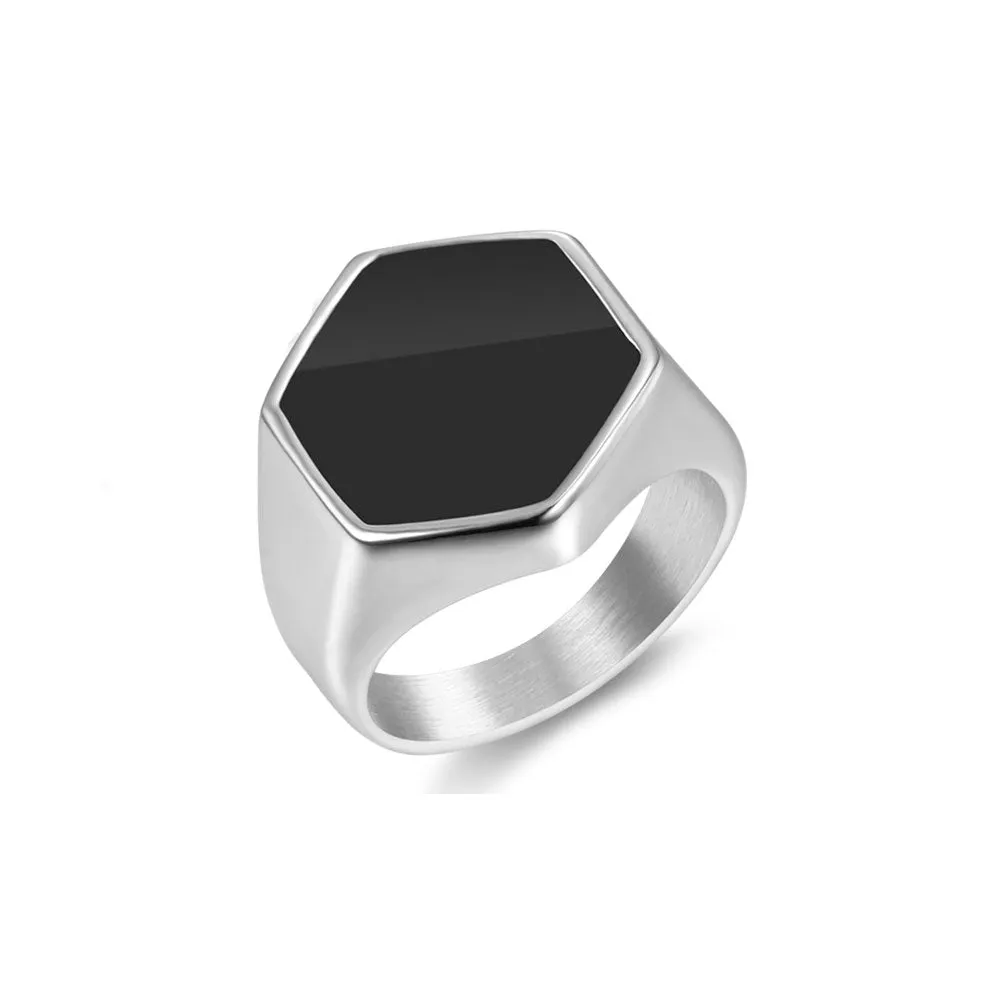 HEXAGON SIGNET RING