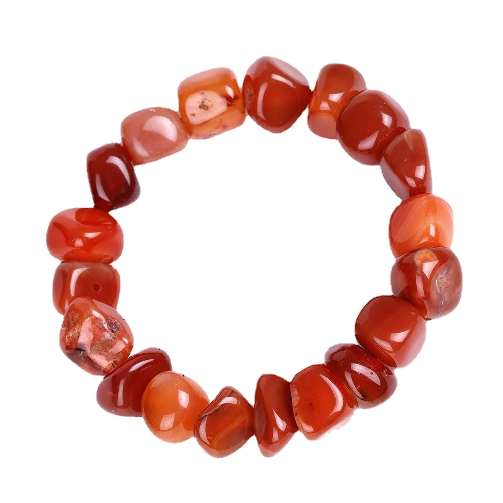 Irregular Bracelet with Shape Mixed Color Red Black Dream Agate Bracelet Ornament