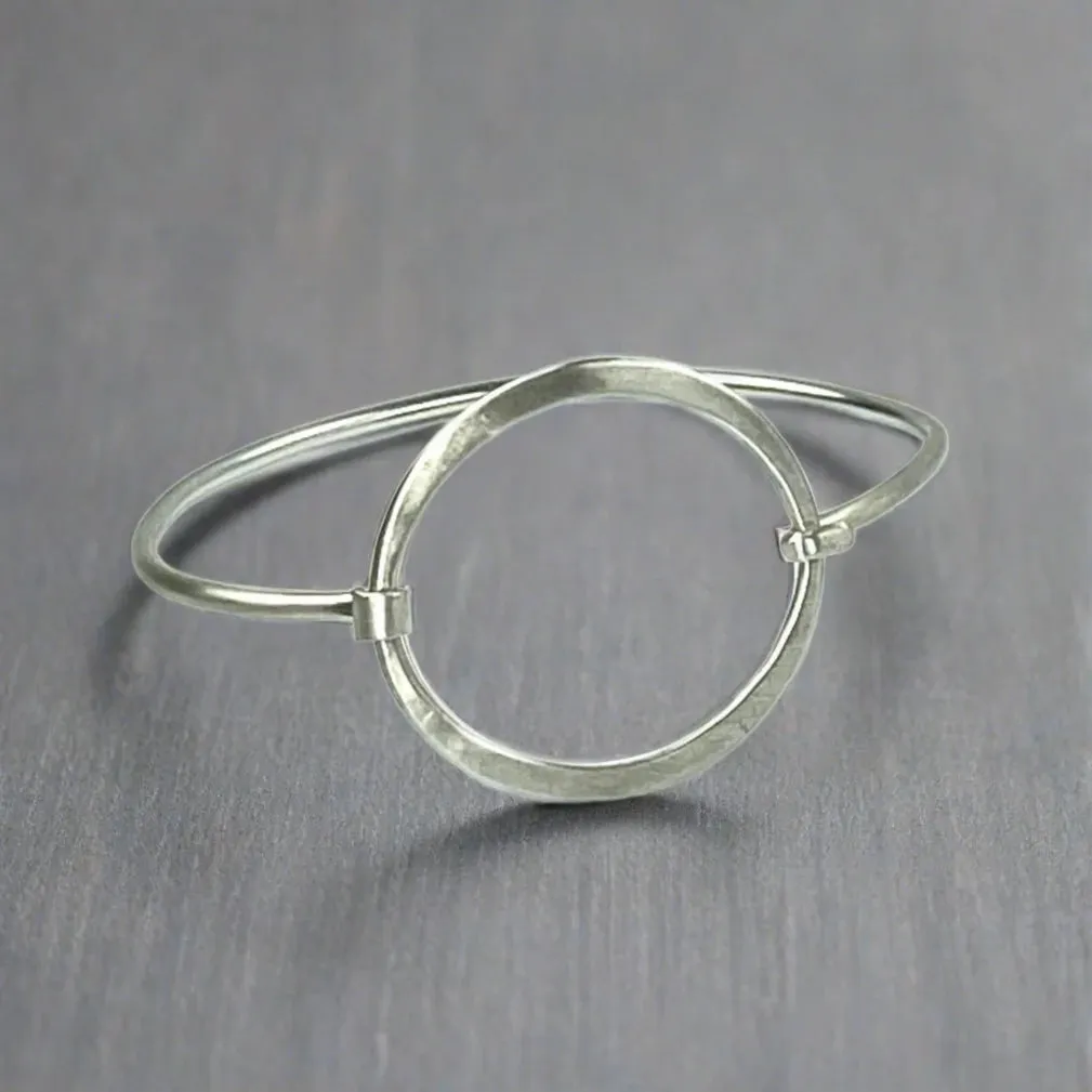 Kai Large Hooked Bangle Sterling Silver