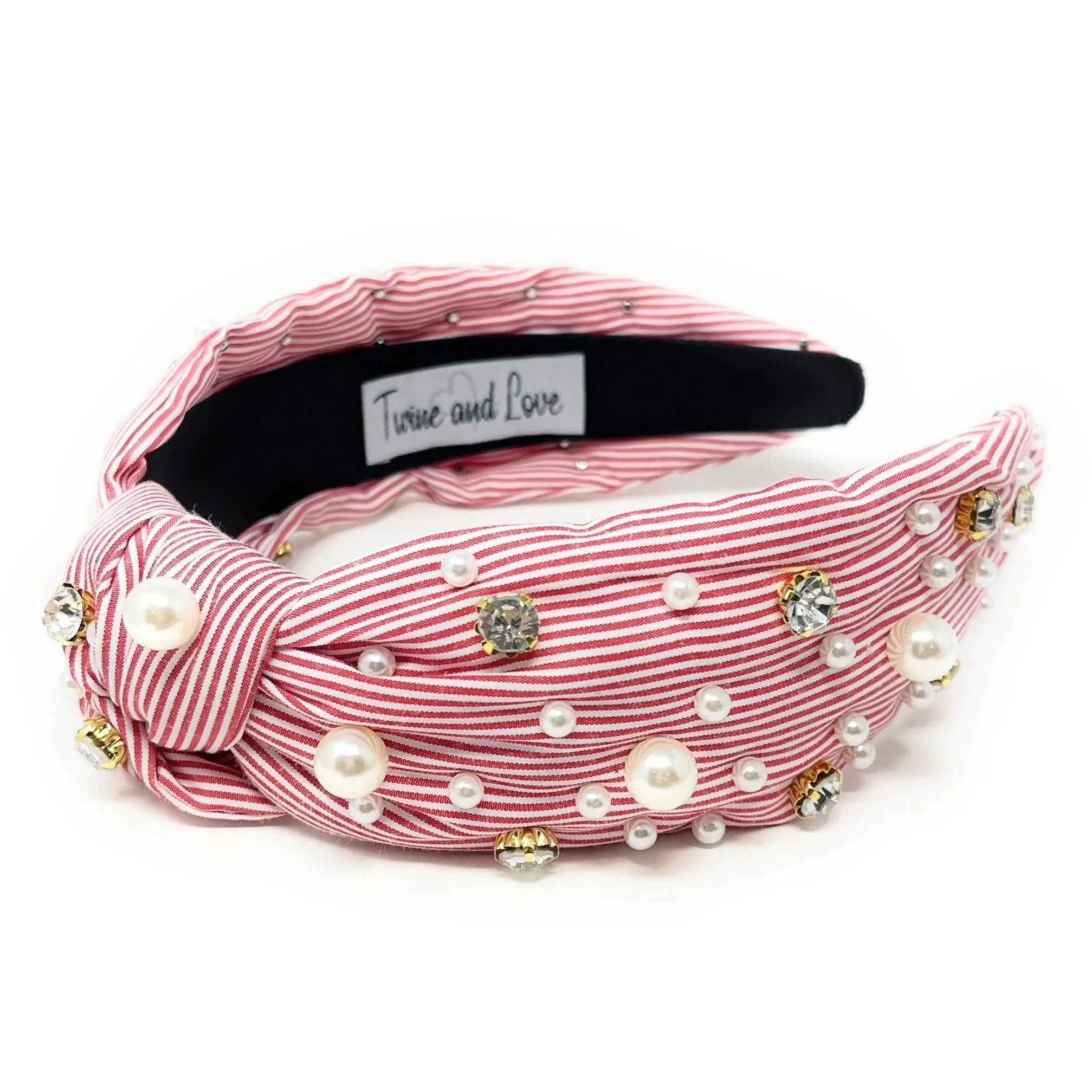 Katie Stripe Knot Jeweled Headband (more colors)