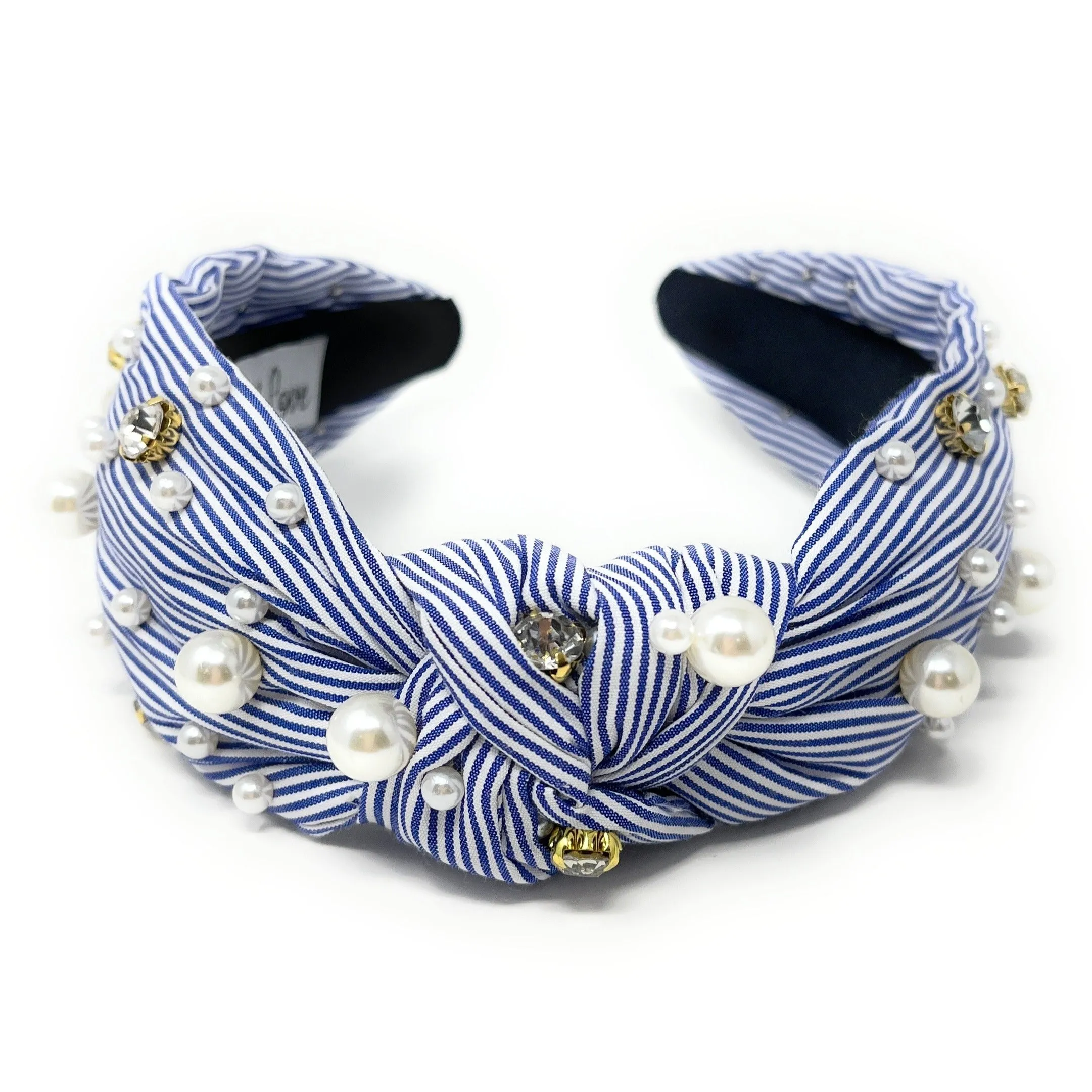 Katie Stripe Knot Jeweled Headband (more colors)