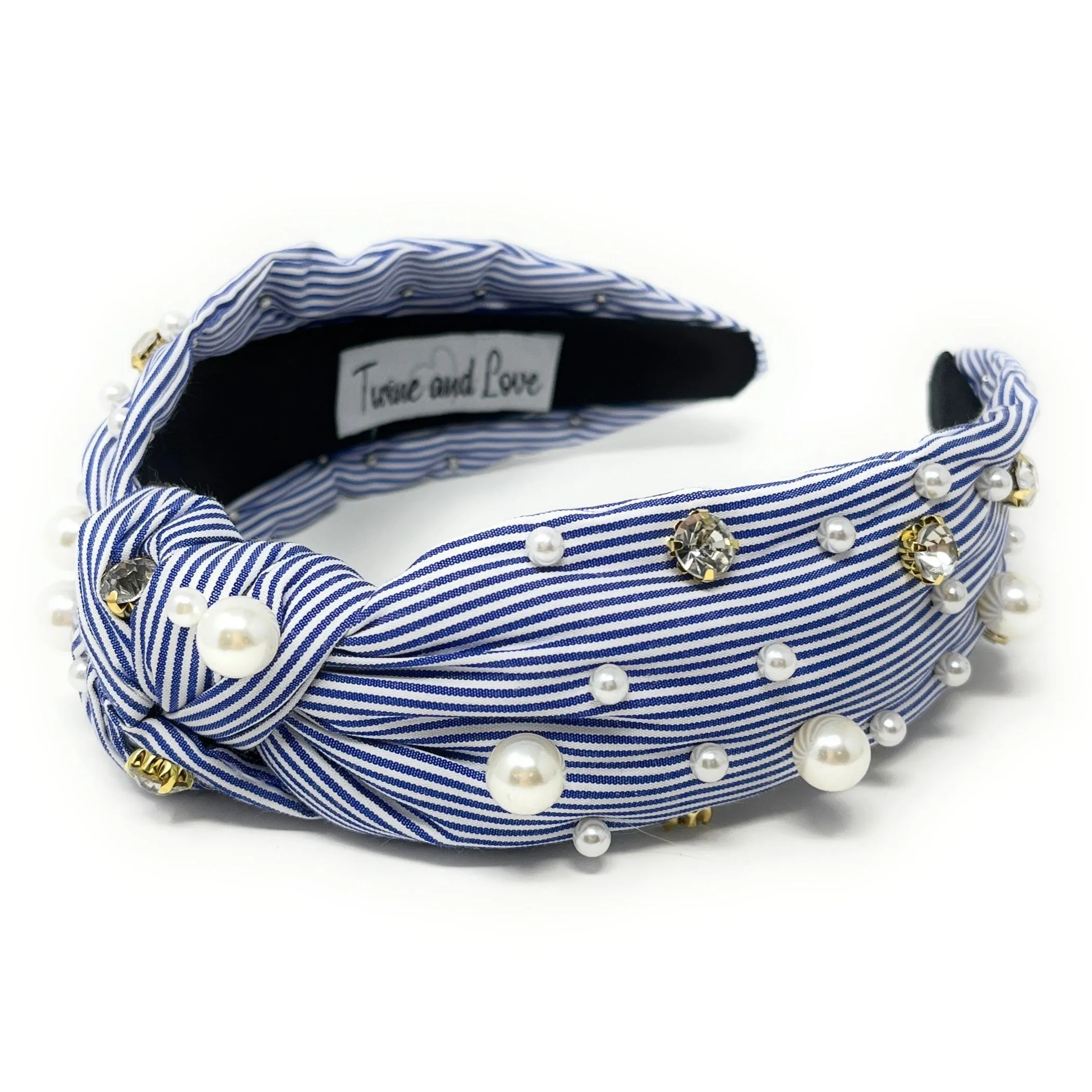 Katie Stripe Knot Jeweled Headband (more colors)