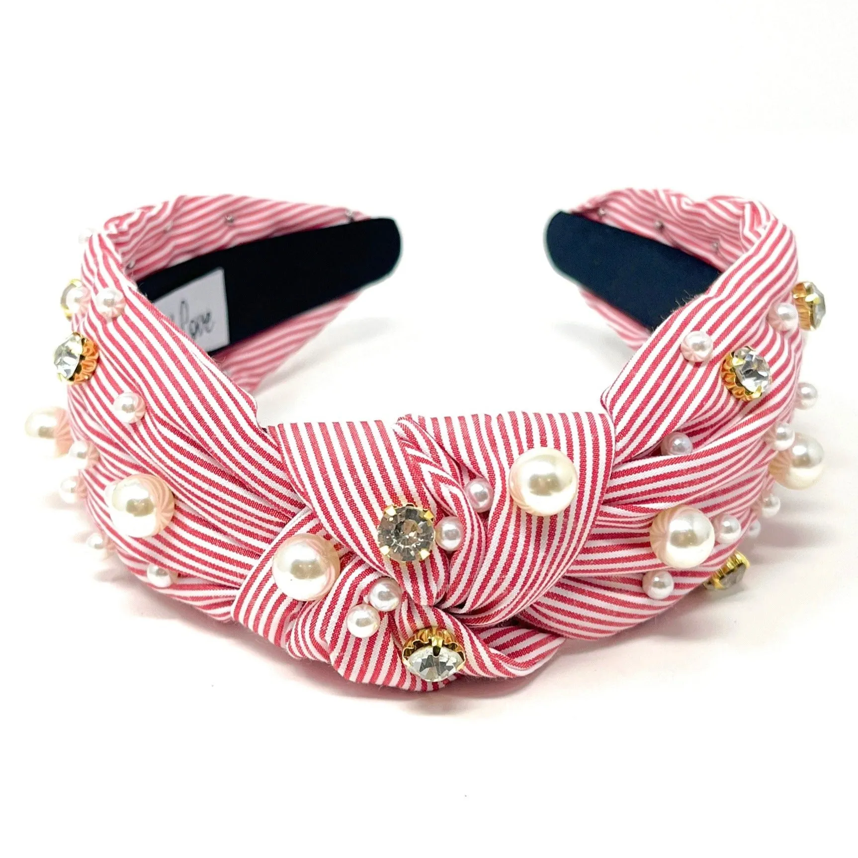 Katie Stripe Knot Jeweled Headband (more colors)