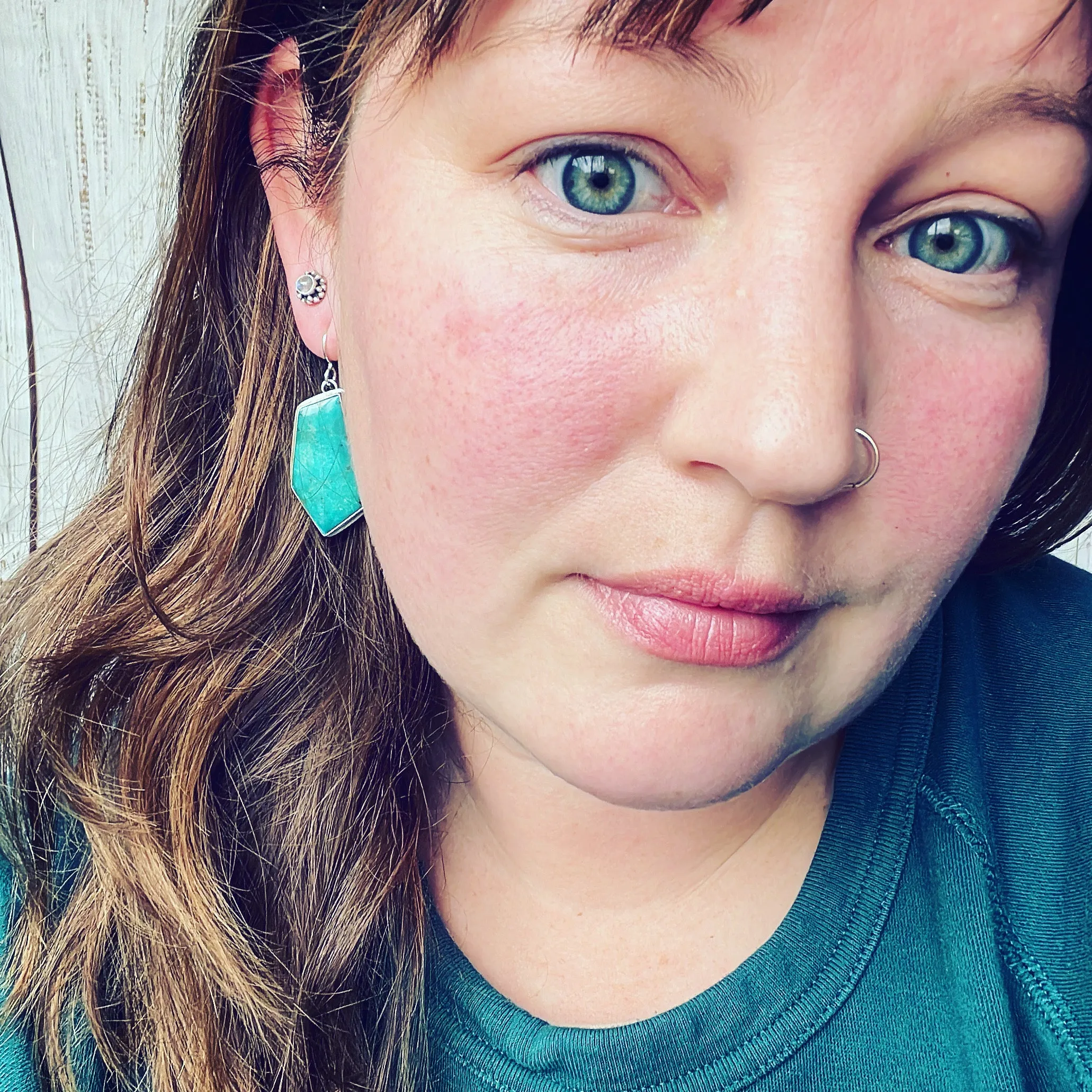 Kingman Turquoise and Sterling Silver Earrings