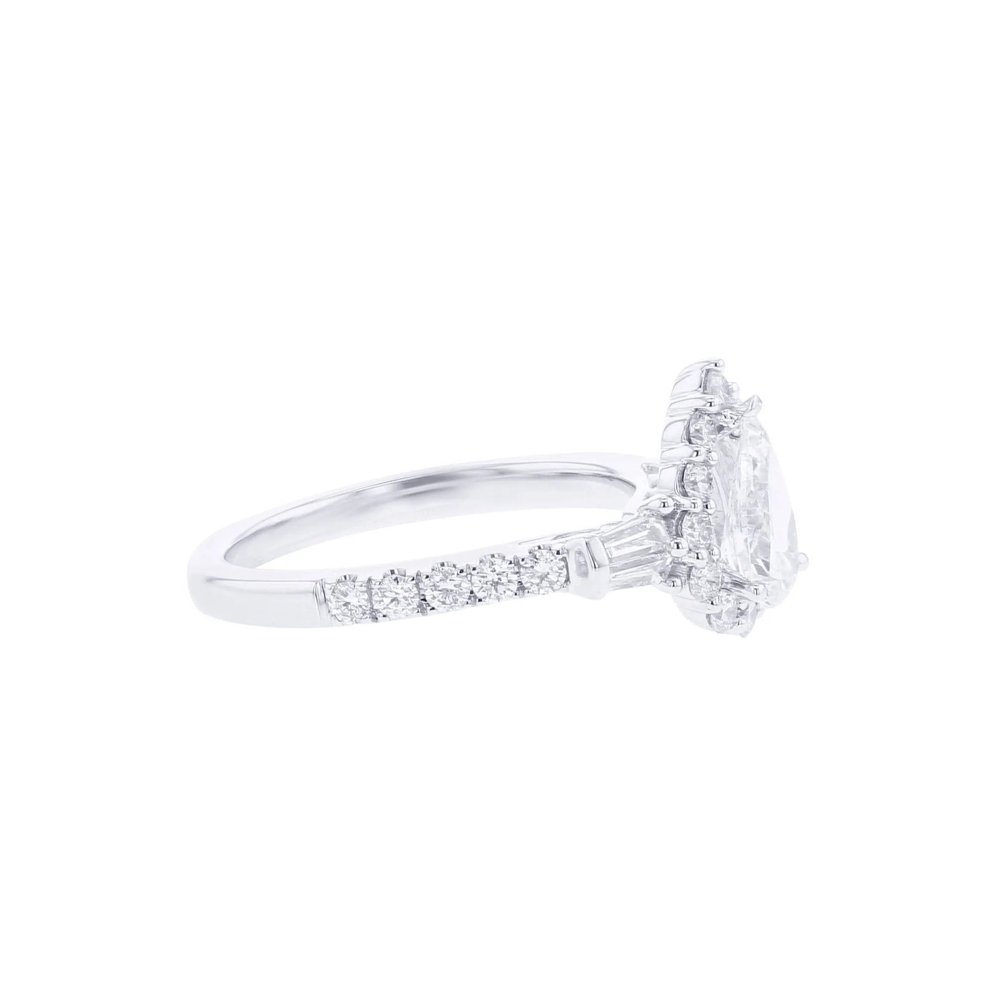 Kinsley Pear Halo Ready for Love Diamond Engagement Ring