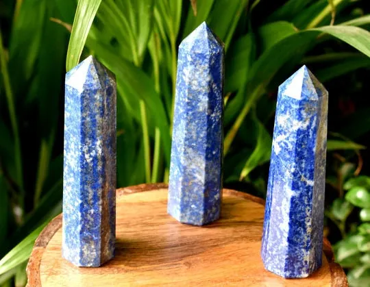 Lapis Lazuli Obelisk Tower Point - Crystal Point, Healing Crystal Tower Point