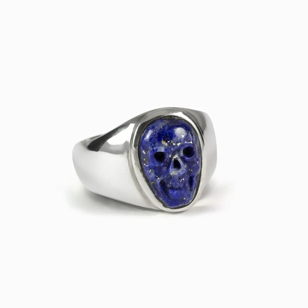 Lapis Lazuli Skull Ring