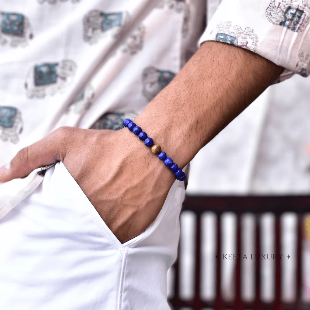 Lapis Prince- Tiger Eye And Lapis Lazuli Bracelets