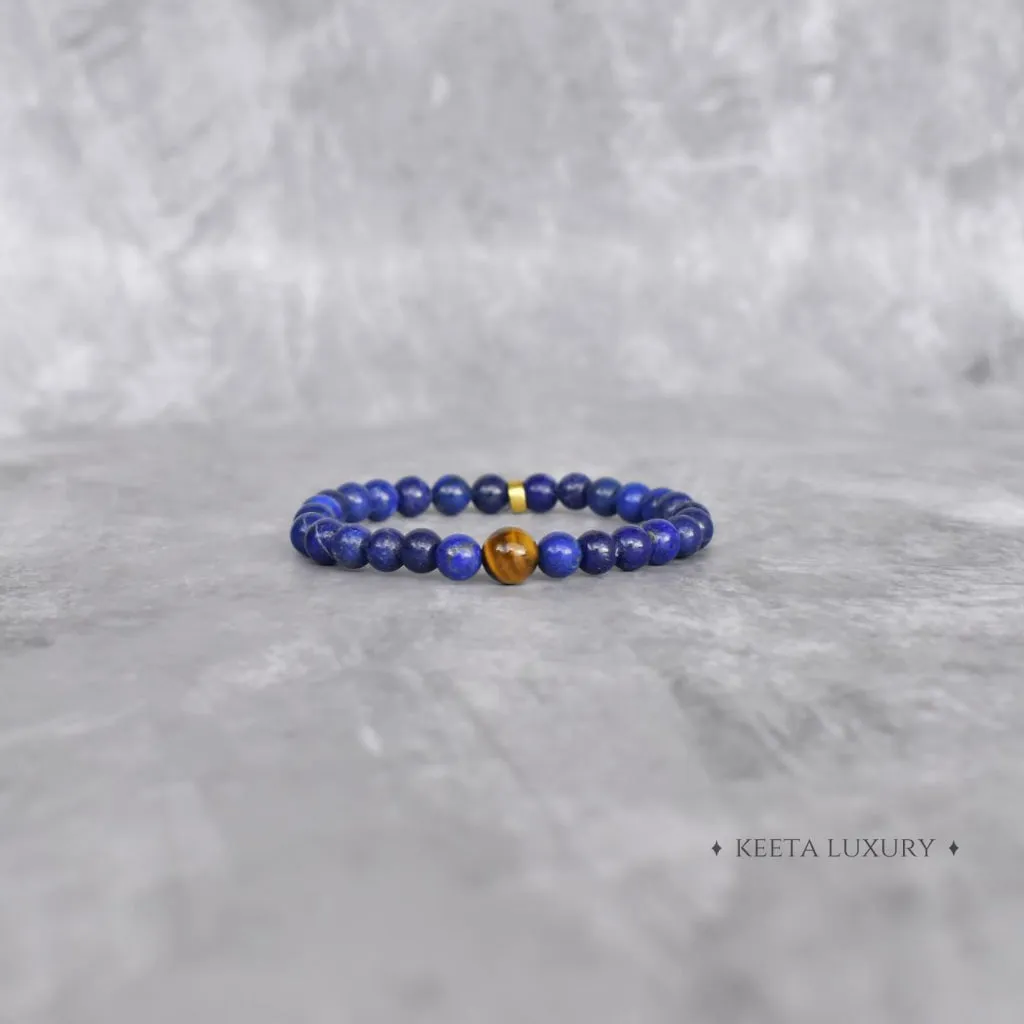 Lapis Prince- Tiger Eye And Lapis Lazuli Bracelets