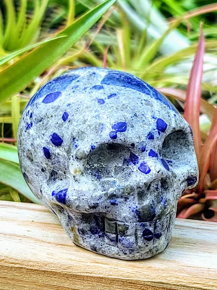 Large Lapis Lazuli Skull Carving