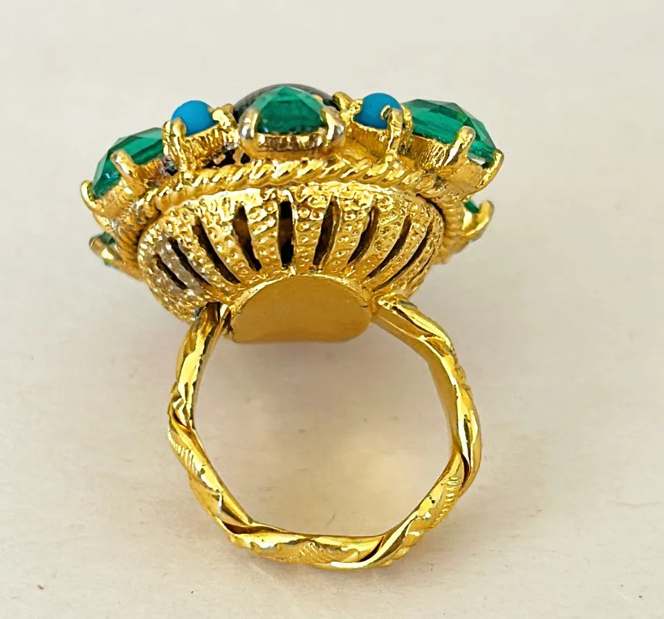 Large statement cocktail ring from a Palm Beach estate.