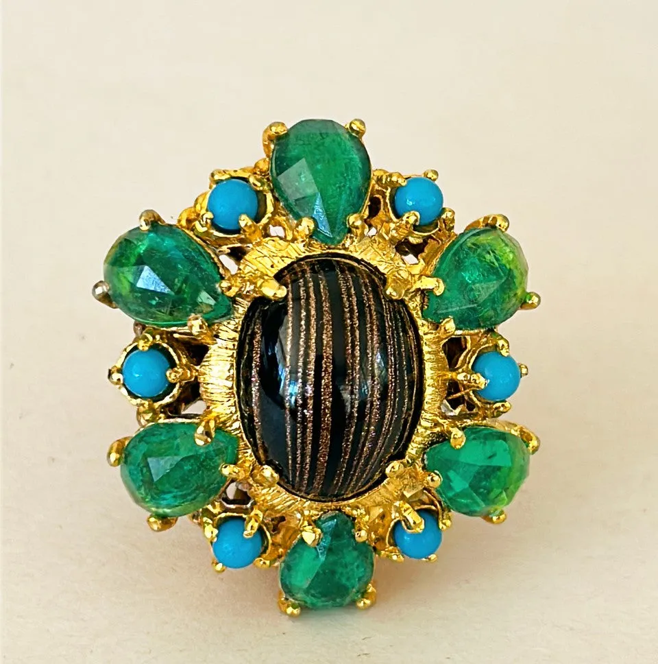 Large statement cocktail ring from a Palm Beach estate.