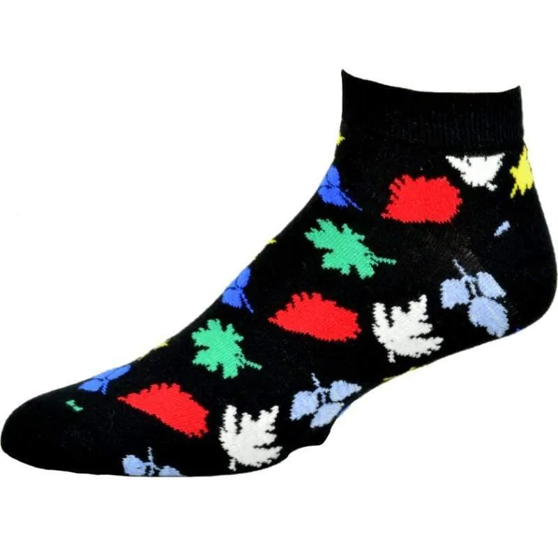 Leaf Pattern Ankle Cotton Socks