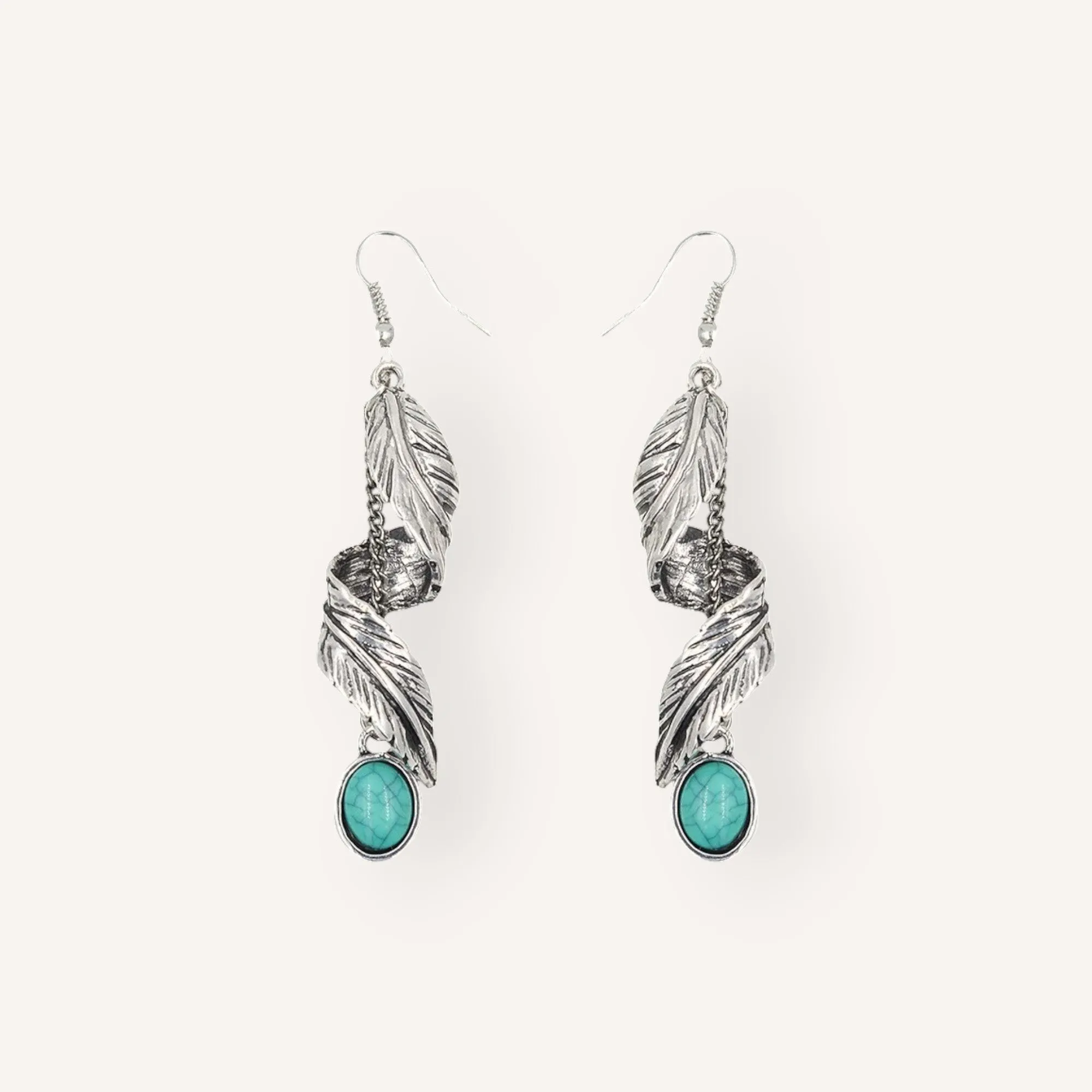 Leaf Turquoise Earrings