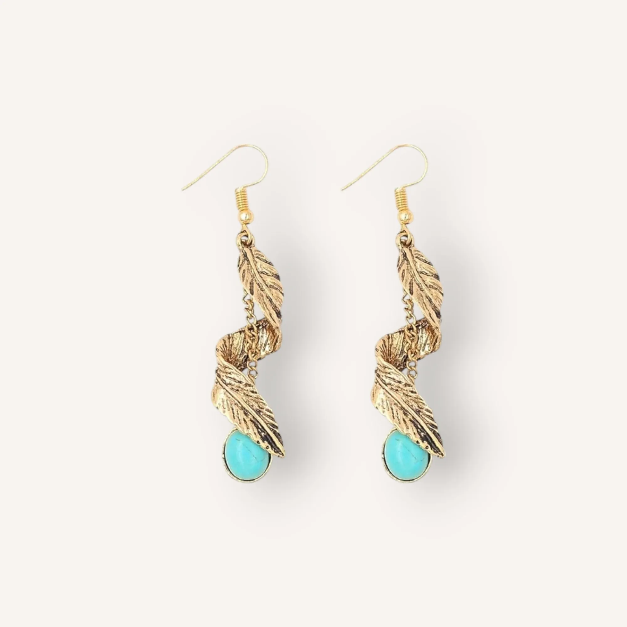 Leaf Turquoise Earrings