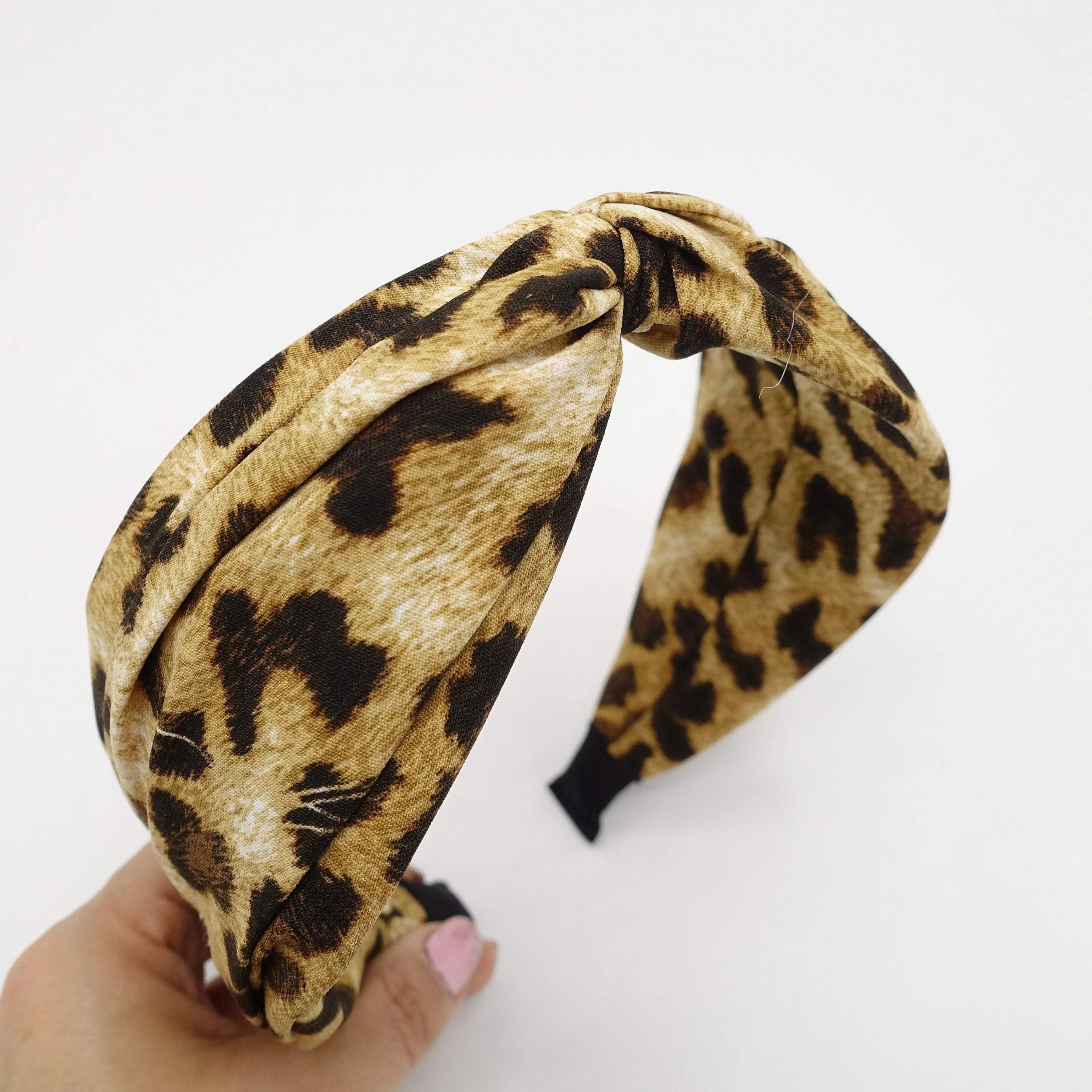 leopard print cross headband