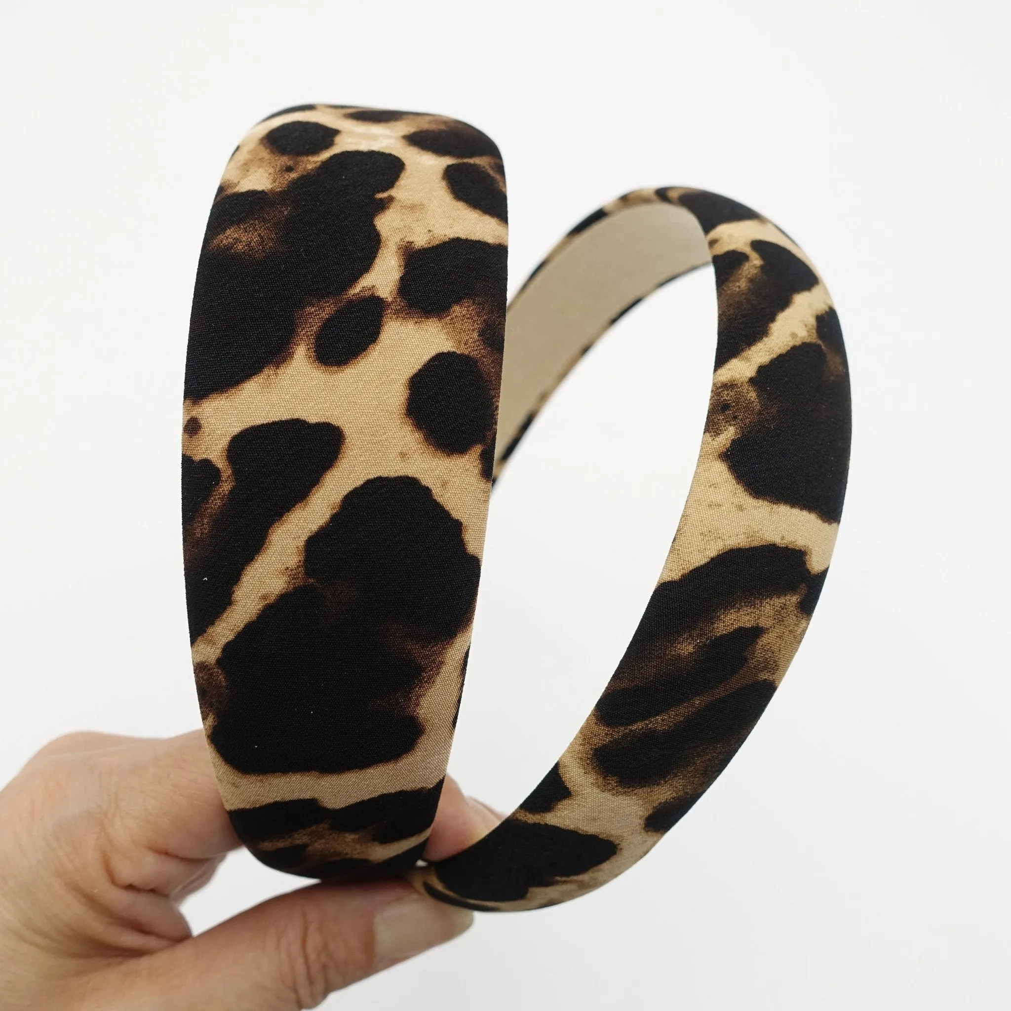 Leopard print fabric padded headband animal print women basic style hairband