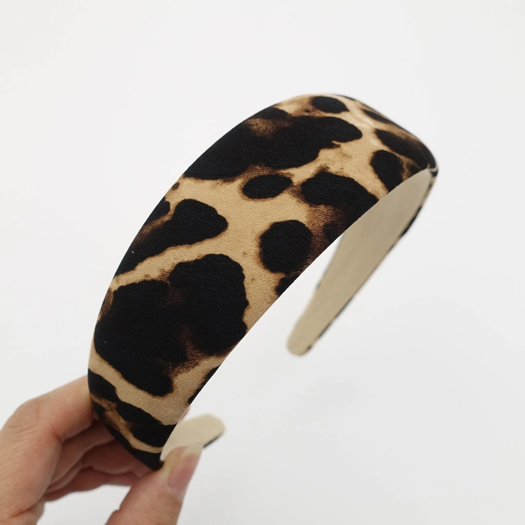 Leopard print fabric padded headband animal print women basic style hairband