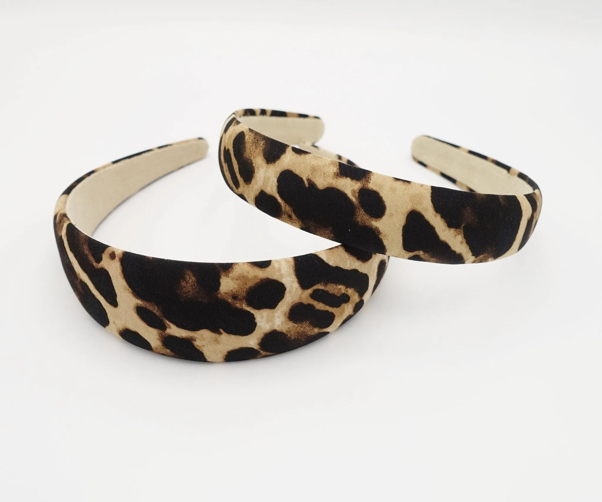 Leopard print fabric padded headband animal print women basic style hairband