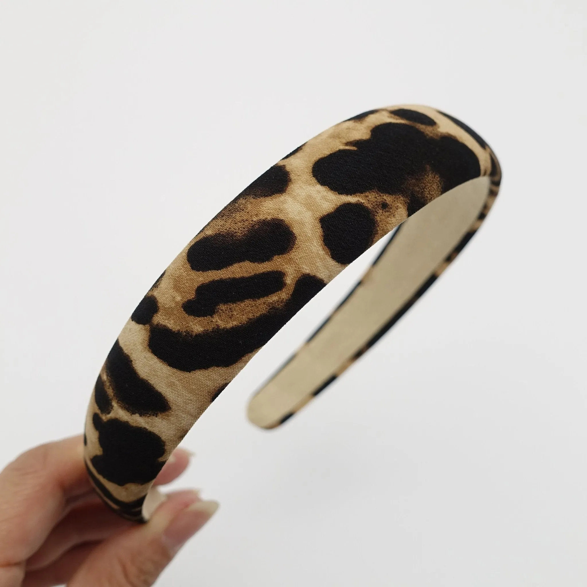 Leopard print fabric padded headband animal print women basic style hairband