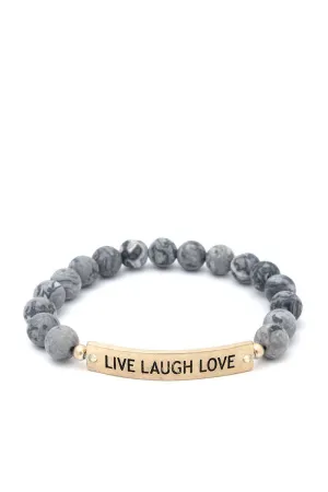 Live Laugh Love Beaded Bracelet