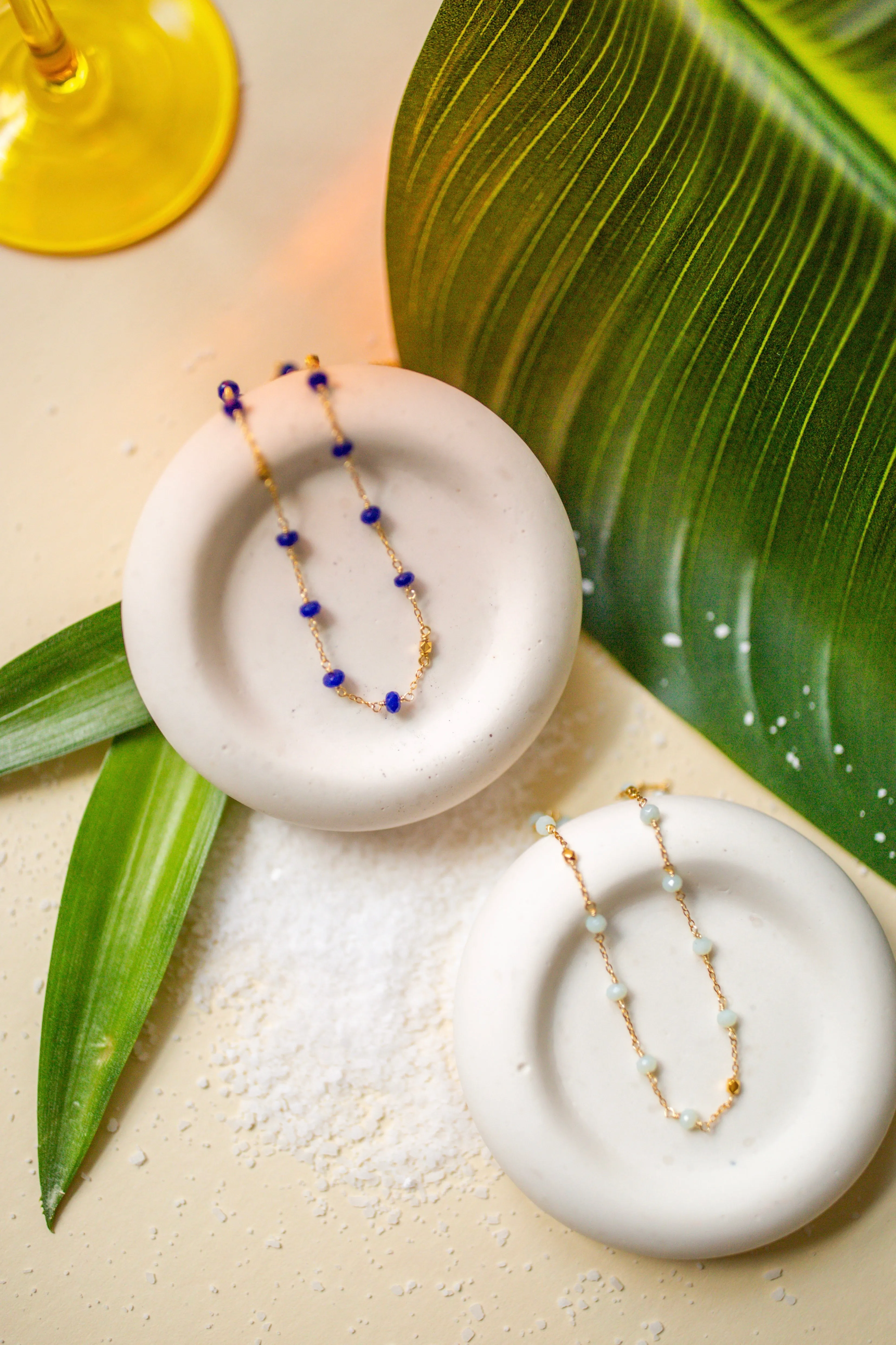 Margarita Chains - Lapis and Chalcedony