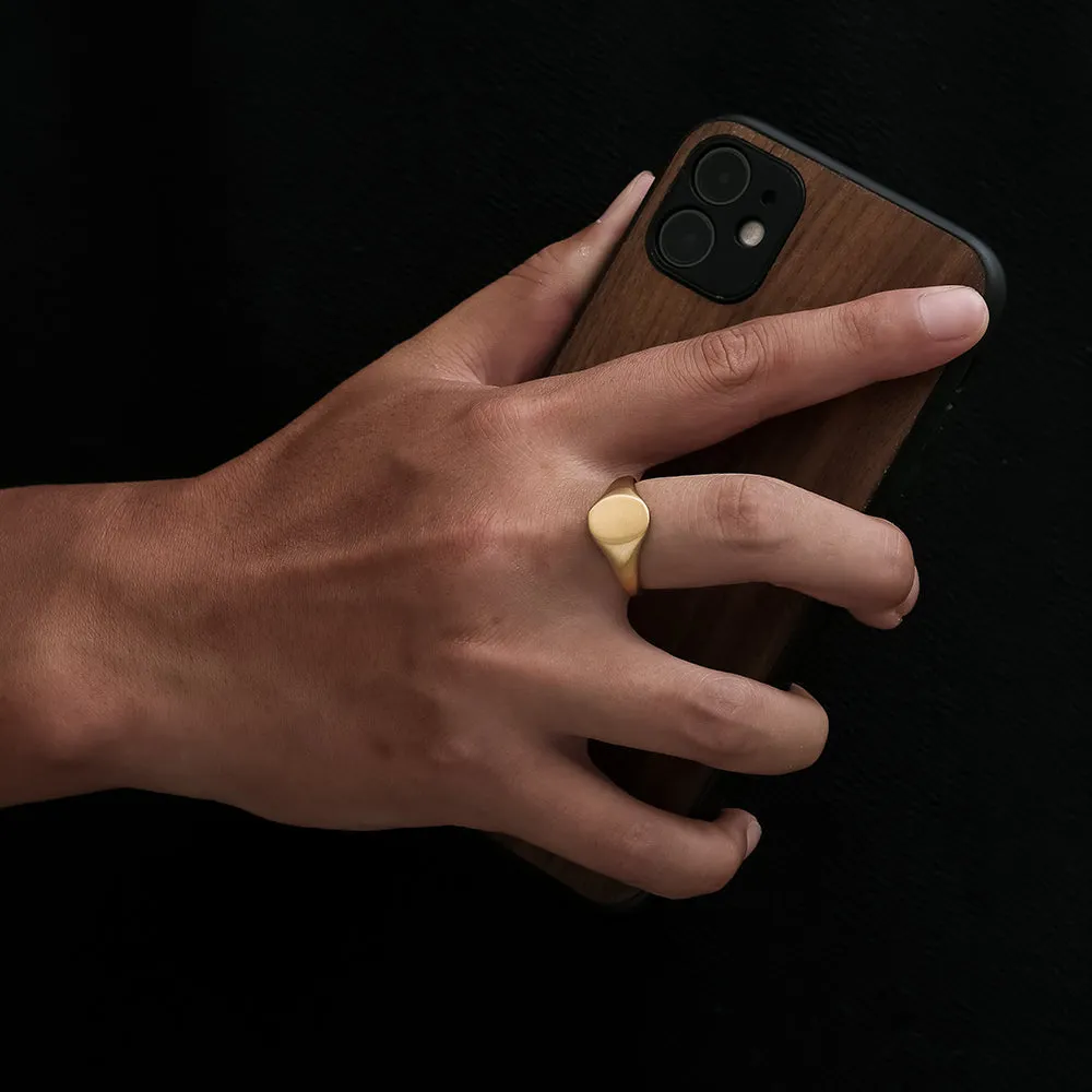 Matte Signet Ring - Gold