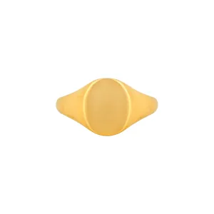 Matte Signet Ring - Gold