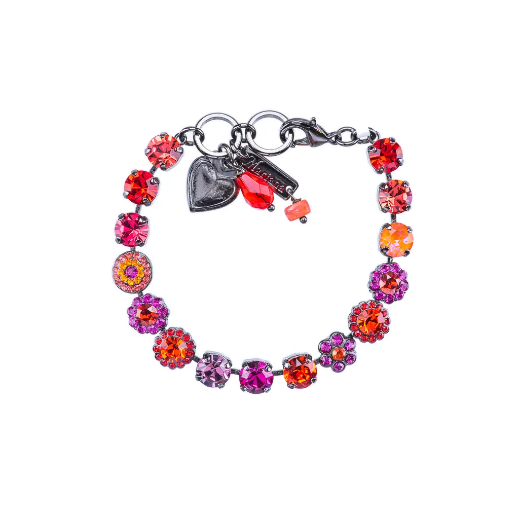 Medium Rosette Bracelet in "Hibiscus" *Custom*