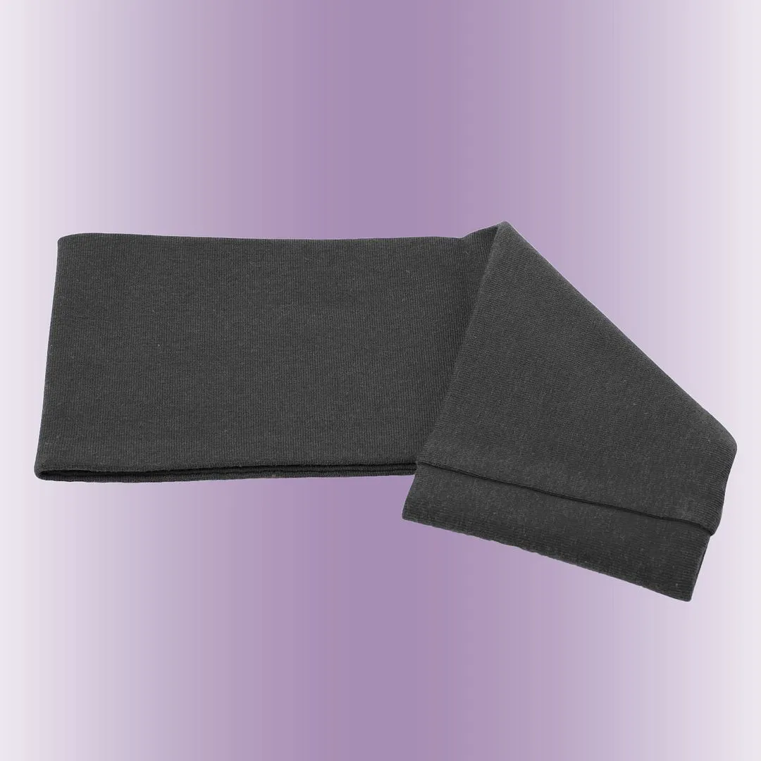 Men's Headbands Cotton Jersey 3" Wide Sports Fitness Yoga Made in the USA Charcoal