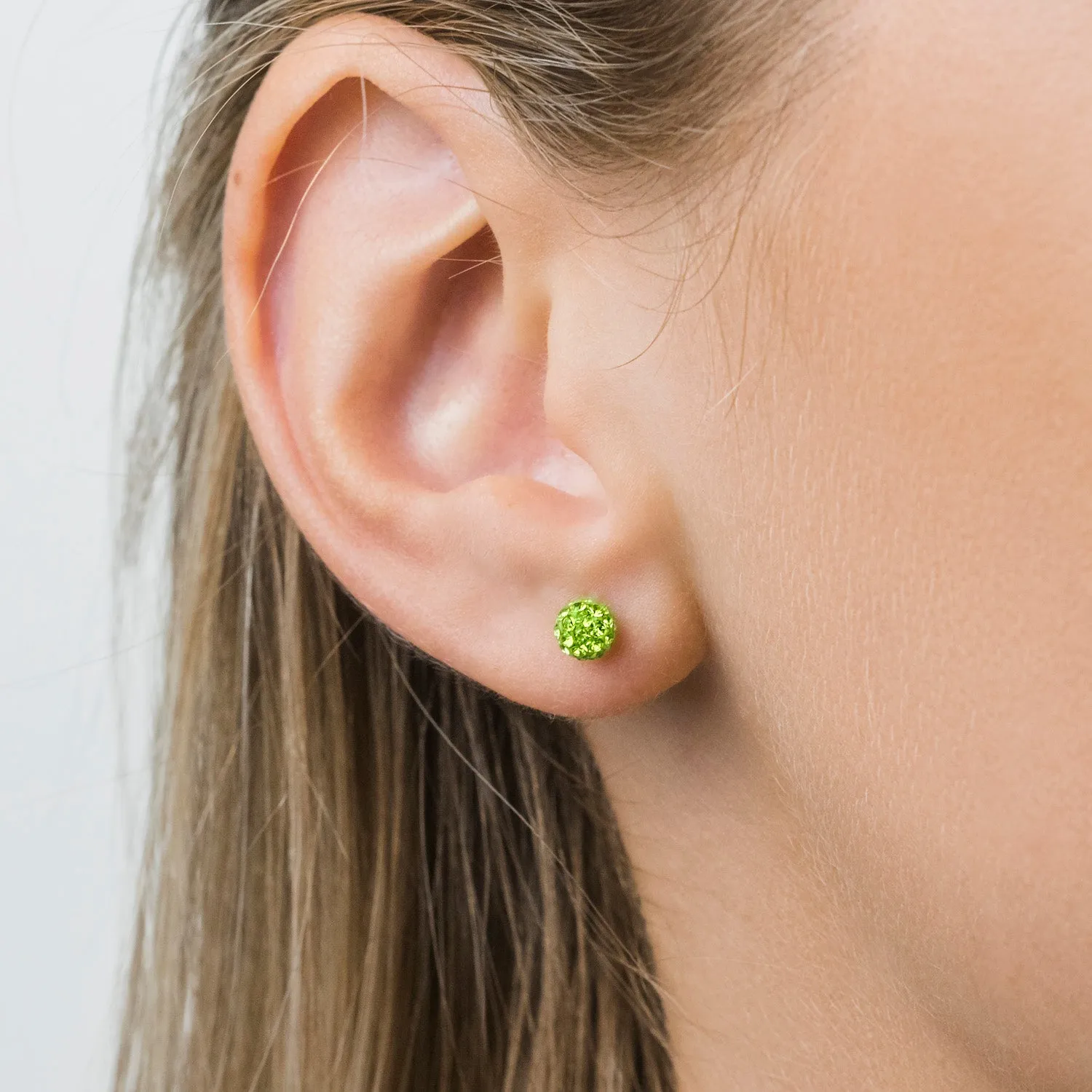 Mini Peridot Pave Earrings