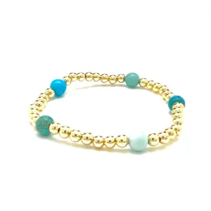 MULTI STONE BEAD BRACELET