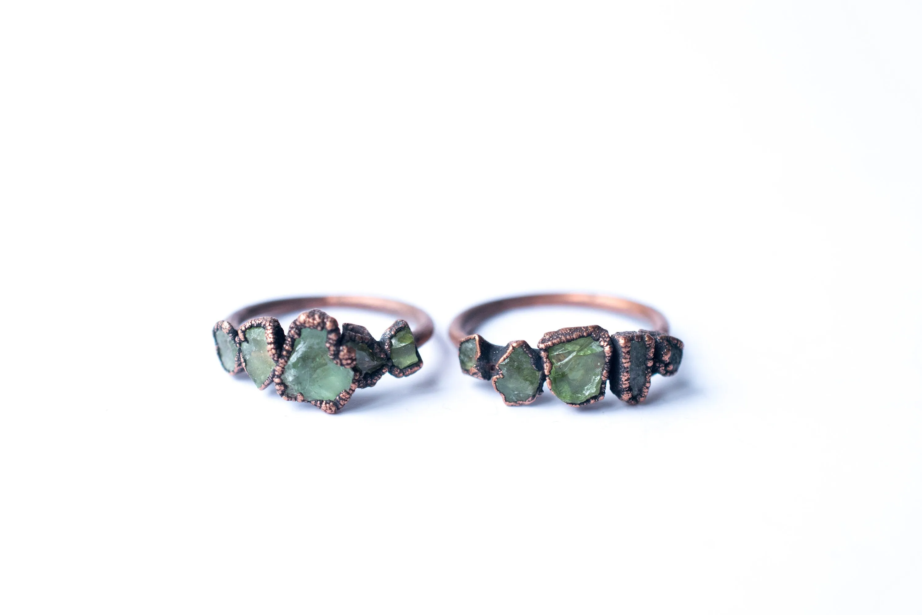 Multi Stone Ring | Green Peridot ring