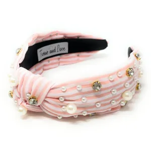 Myla Striped Jeweled Headband