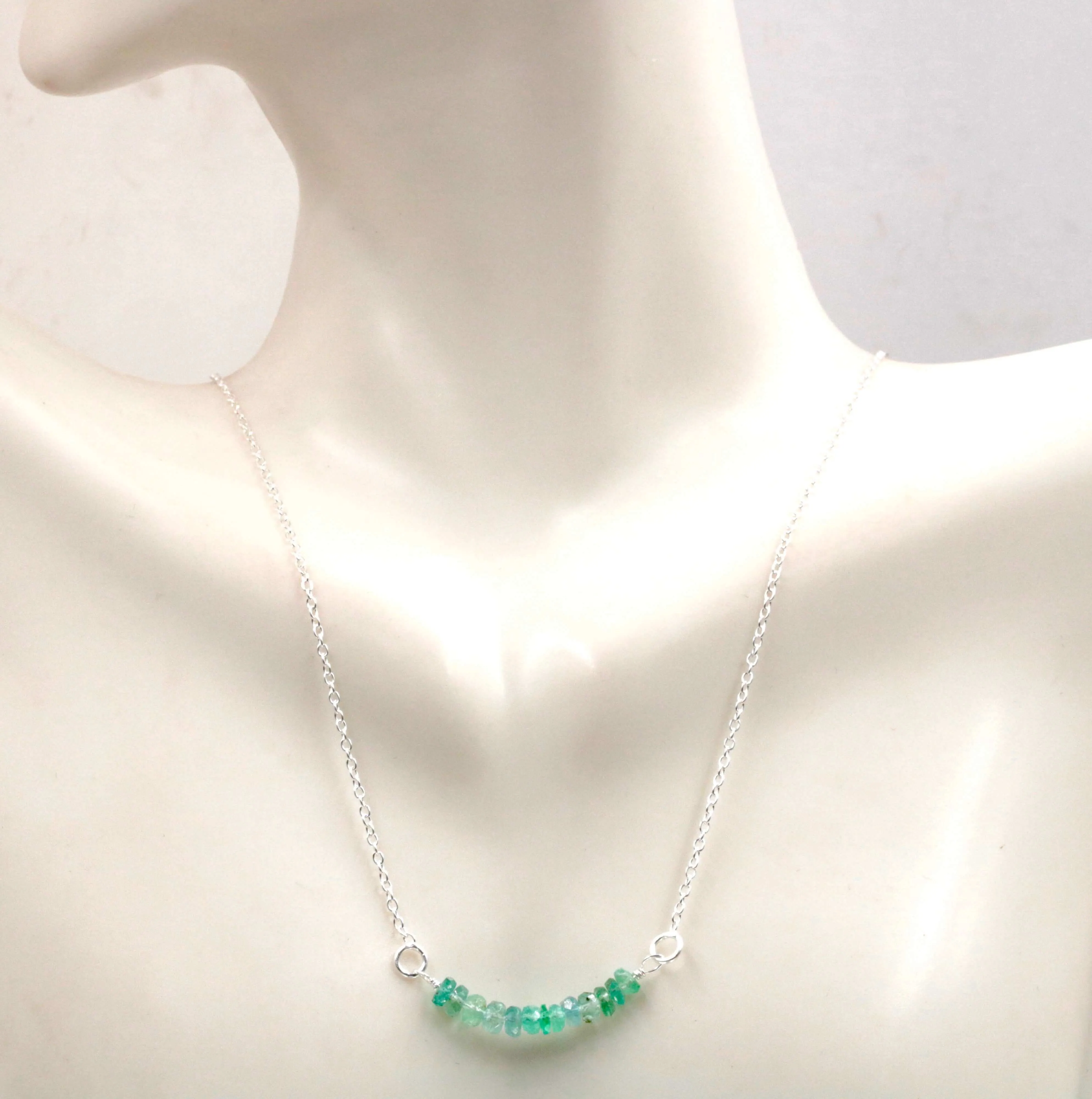 Natural Birthstone Necklace Sapphire Ruby & Emerald Necklace Dainty Necklace Birthstone jewelry healing necklace Adjustable necklace SKU: 6142205 – 6142211