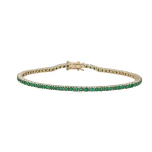 Natural Emerald Tennis Bracelet